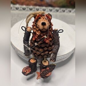 Pinecone Fishing Bear Ornament [ Read Details ]